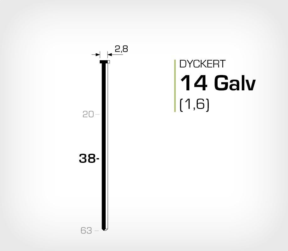 Dyckert 14/38 Elförzinkad (SKN 16-38)