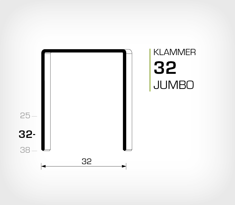 Klammer 32/32 Jumbo - För trippelwell