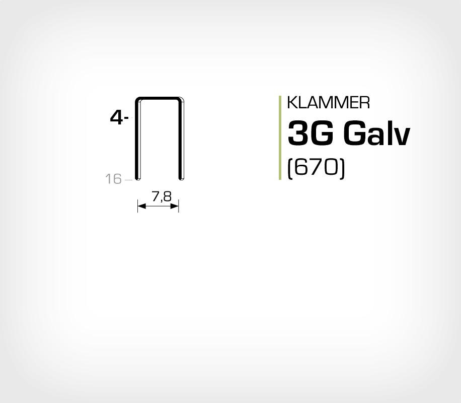 Klammer 3G/4 Elförzinkad Galv (670-04)