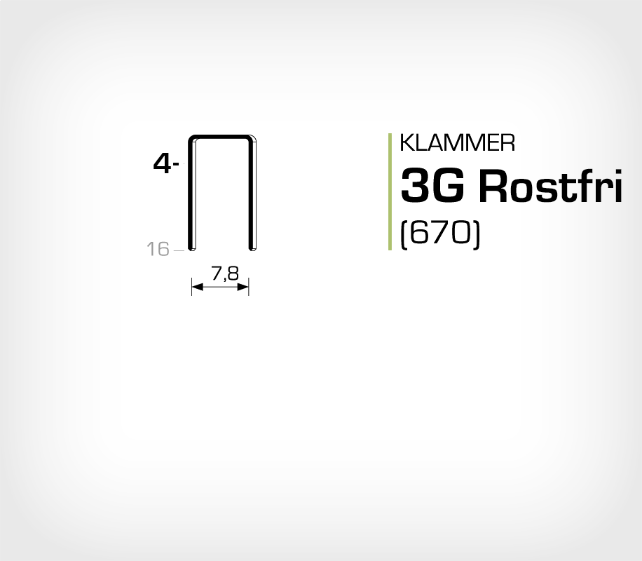 Klammer 3G/4 SS Rostfri (670-04 SS)