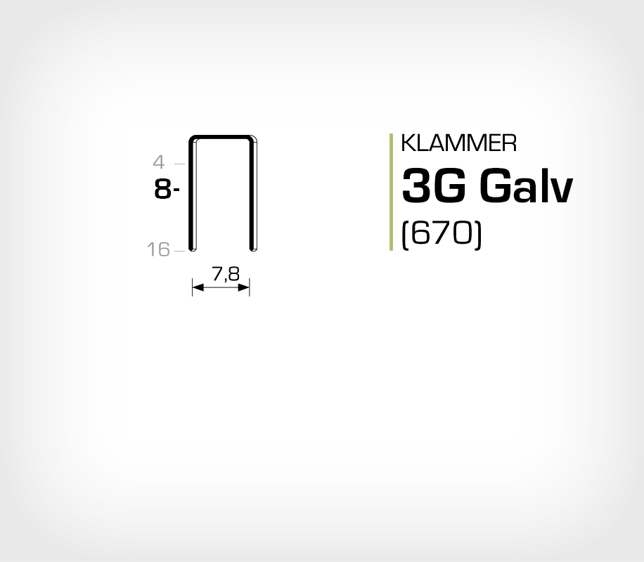 Klammer 3G/8 Elförzinkad Galv (670-08)