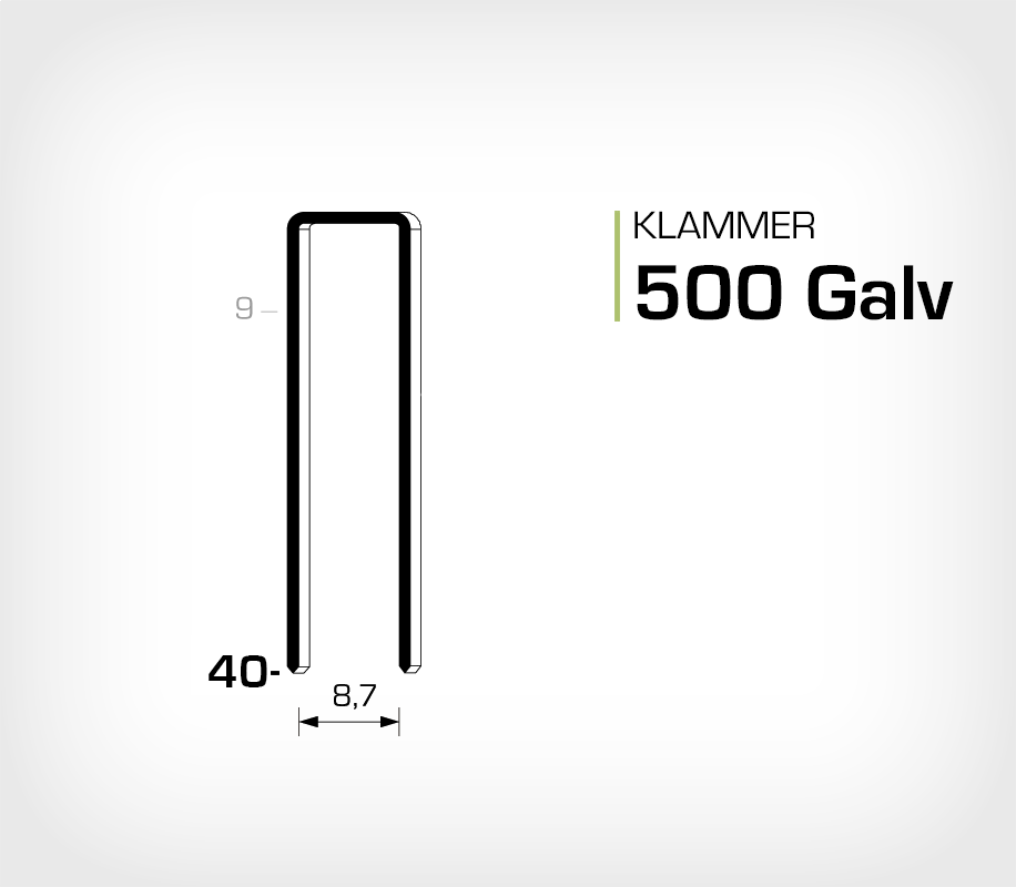 Klammer 500/40 Elförzinkad Galv (HK540)