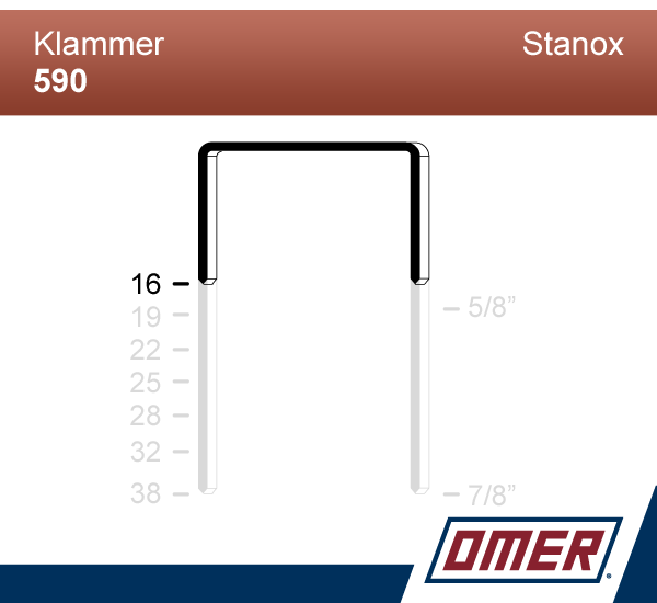 Klammer 590/16  - Emballageklammer