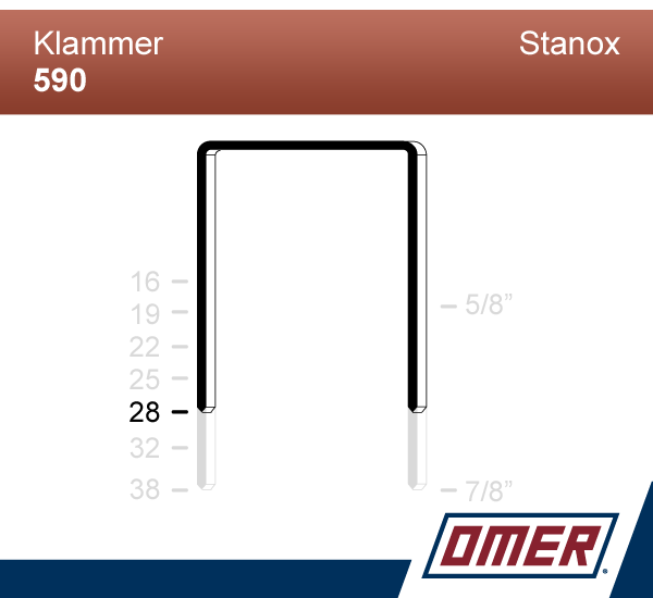 Klammer 590/28  - Emballageklammer