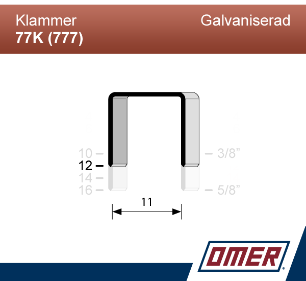 Klammer 77K/12 (777-12) - Ask