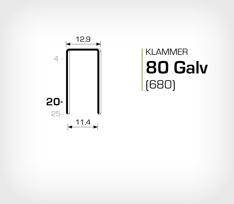 Klammer 80/20 Elförzinkad Galv