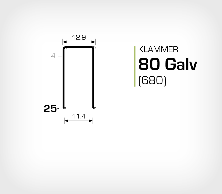 Klammer 80/25 Elförzinkad Galv