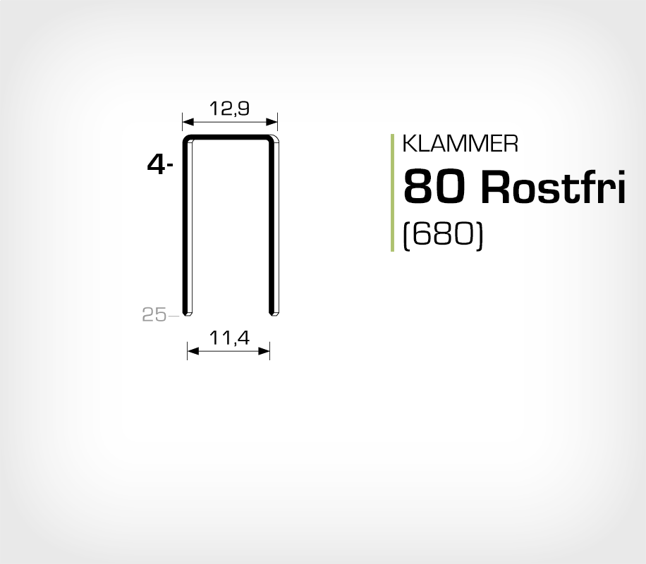 Klammer 80-04 SS Rostfri