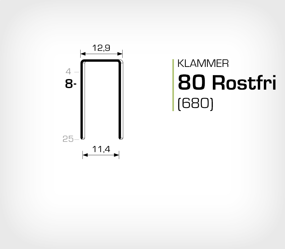 Klammer 80/8 SS (Rostfri)