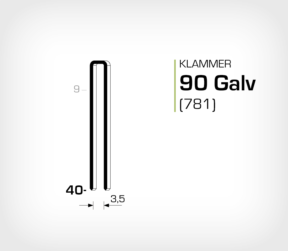 Klammer 90/40 Galv - Elförzinkad (781-40)