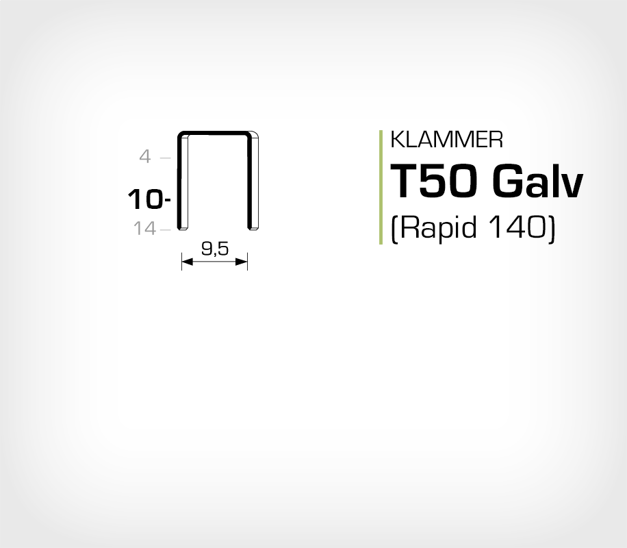 Klammer T50/10 Galv (140-10) - OMER