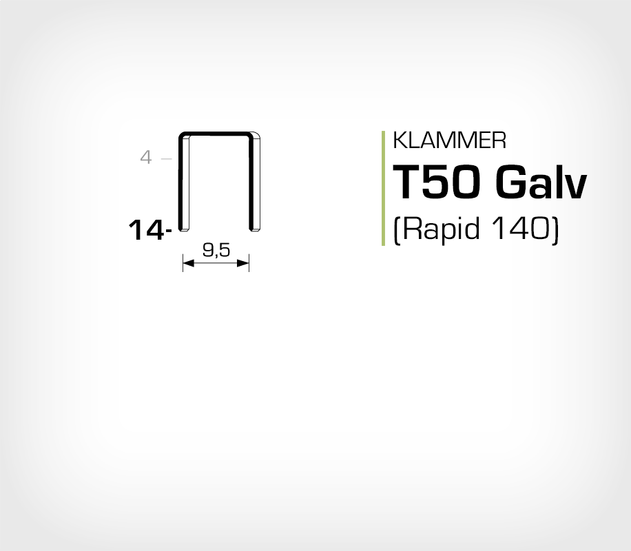 Klammer T50/14 Galv (671-14) - OMER