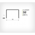 Klammer 32/22 (561-22K) - 15000 st / kartong