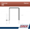 Klammer 590/28 - 10000 st / kartong