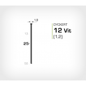 Vitlackerad dyckert 12/25 Vit galv