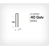 Klammer 40/16 Elförzinkad Galv (690-16)