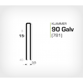 Klammer 90/15 Galv - Elförzinkad (781-15)