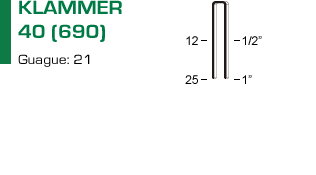 Klammer 40 (690) för klammerpistol 4097.25