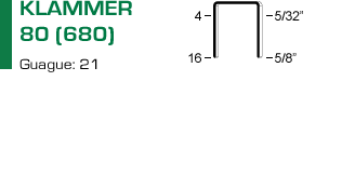 Klammer 80 (680) för klammerpistol 80.16 S